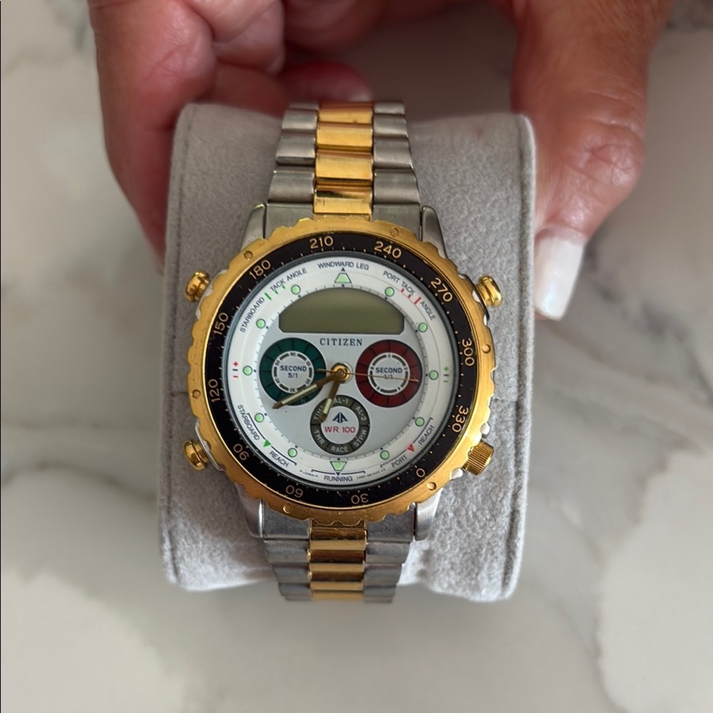 Citizen Gold and Silver Smartwatch with Chronograph